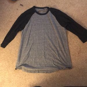 Grey 3/4 Sleeve Baseball Tee